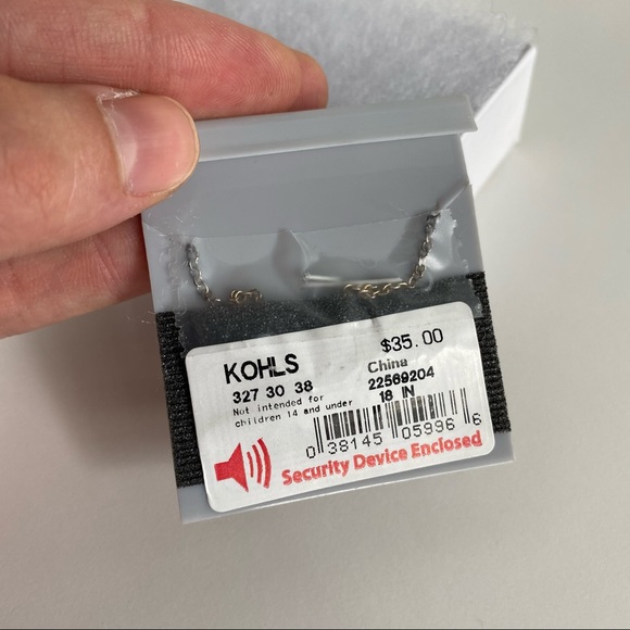 NEW Kohl’s Fine Silver Plated 18” Cat Necklace - Picture 4 of 6